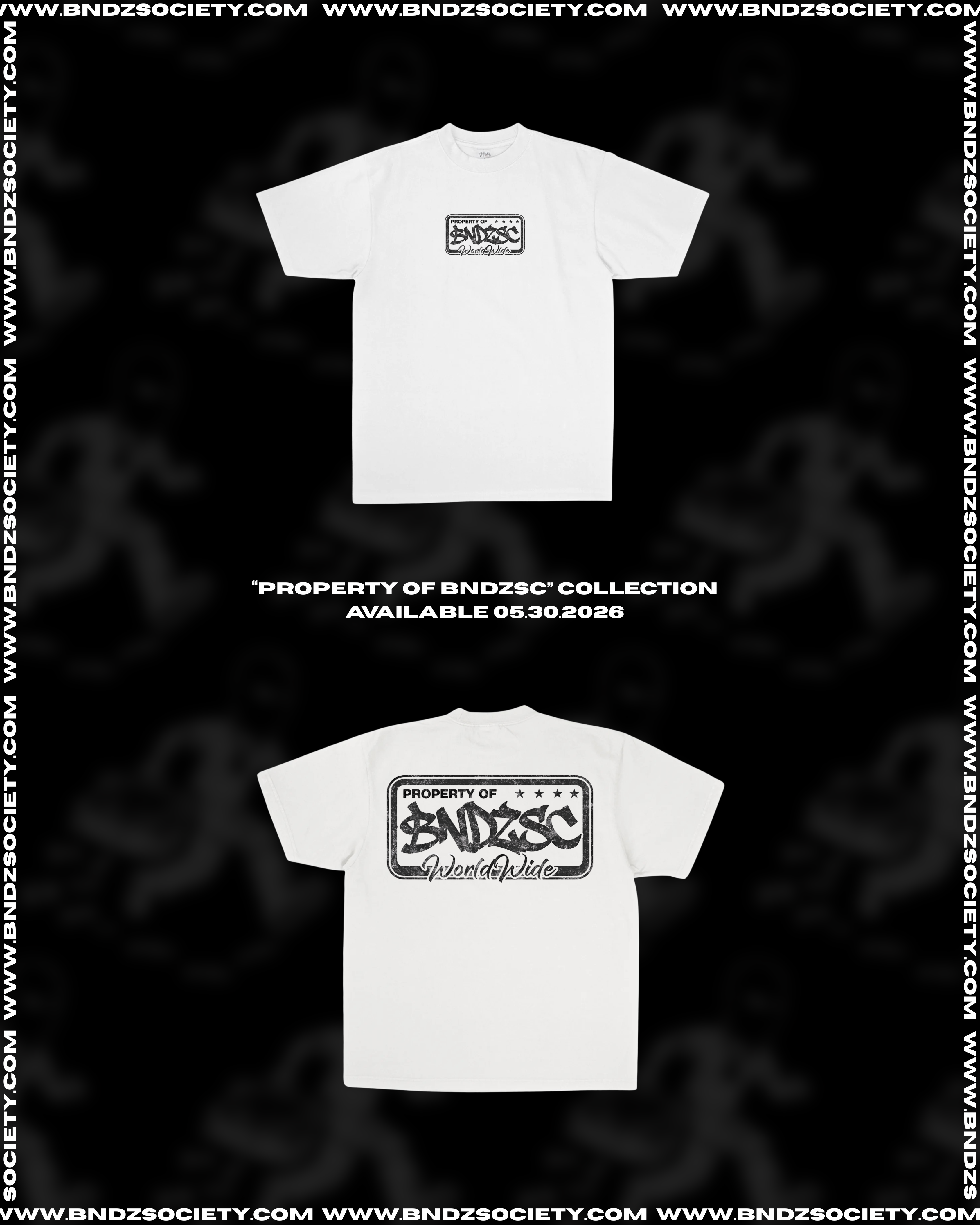 "PROPERTY OF BNDZSC" White tee