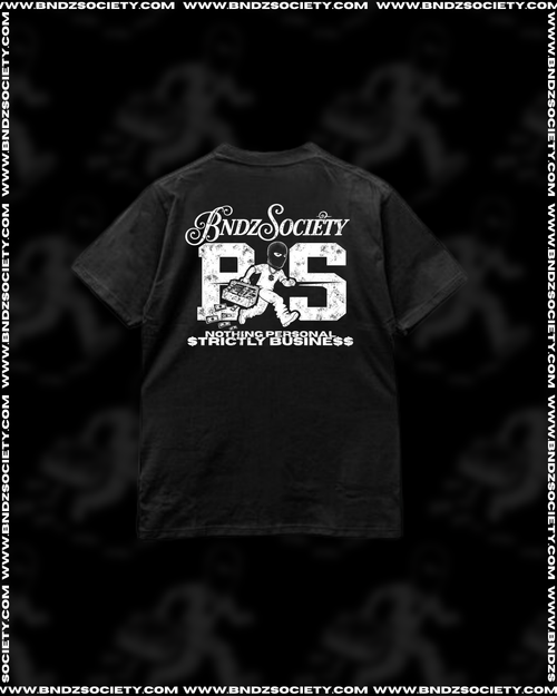 "Strictly Business" black tee